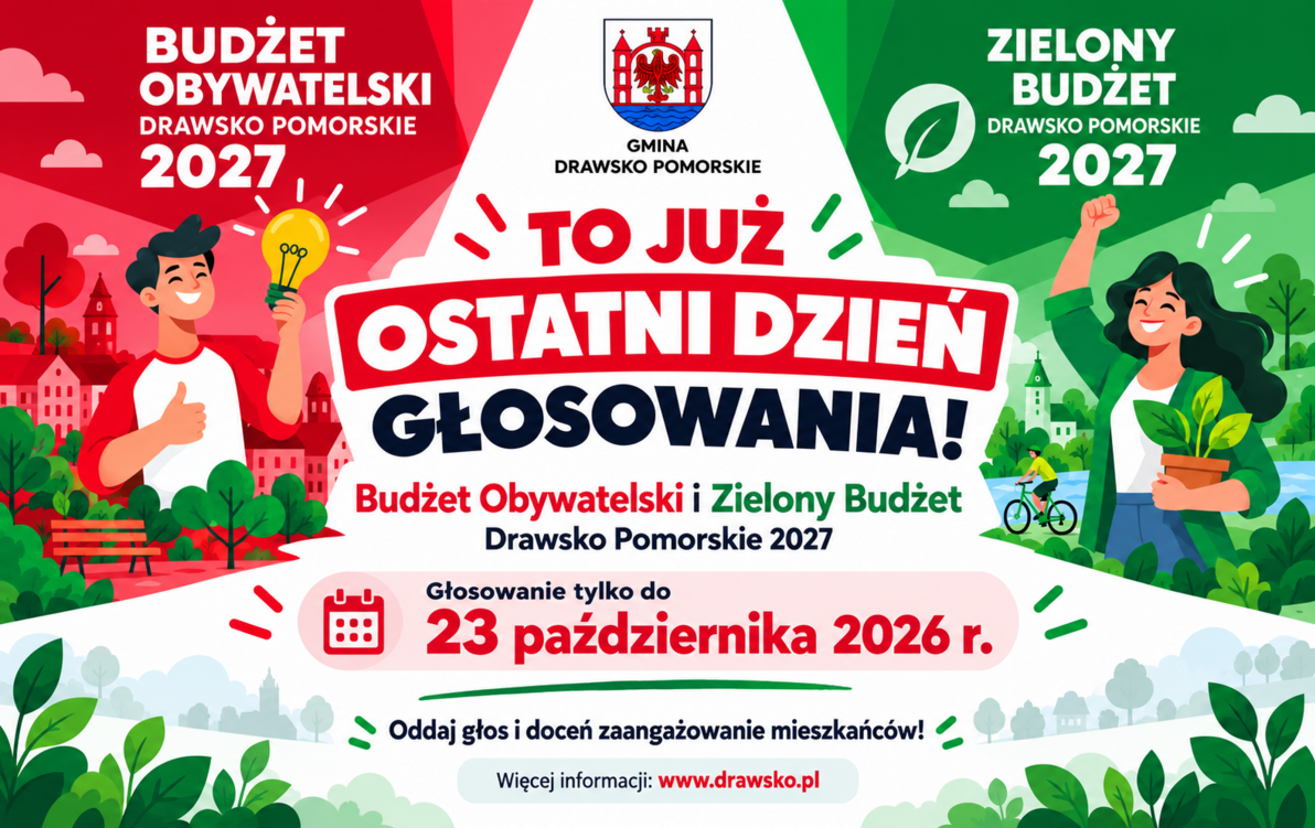 Zdjęcie do Jeszcze dziś możesz zagłosować w Budżecie Obywatelskim i Zielonym Budżecie 2027