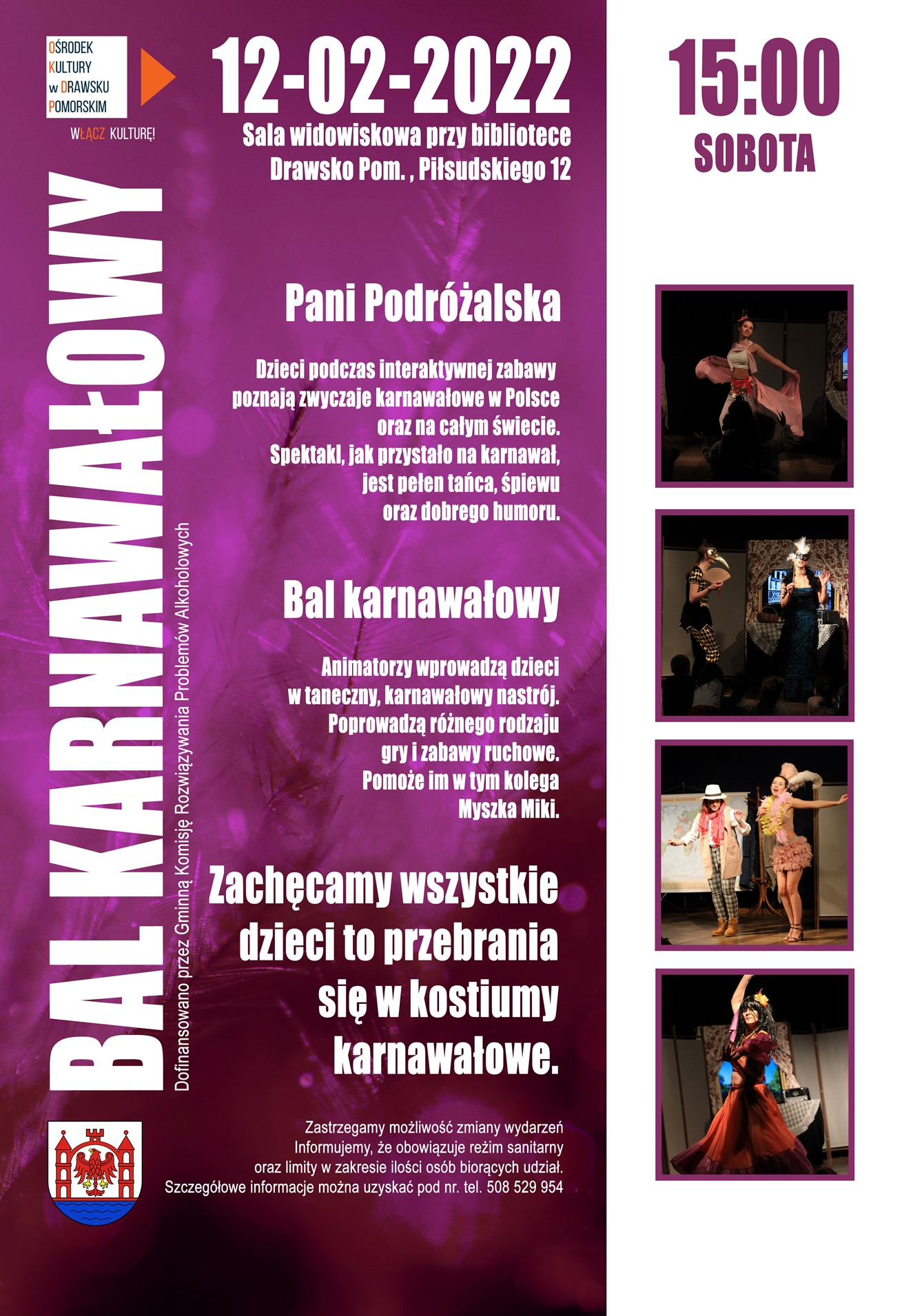 Plakat dotyczący wydarzenia Bal Karnawałowy