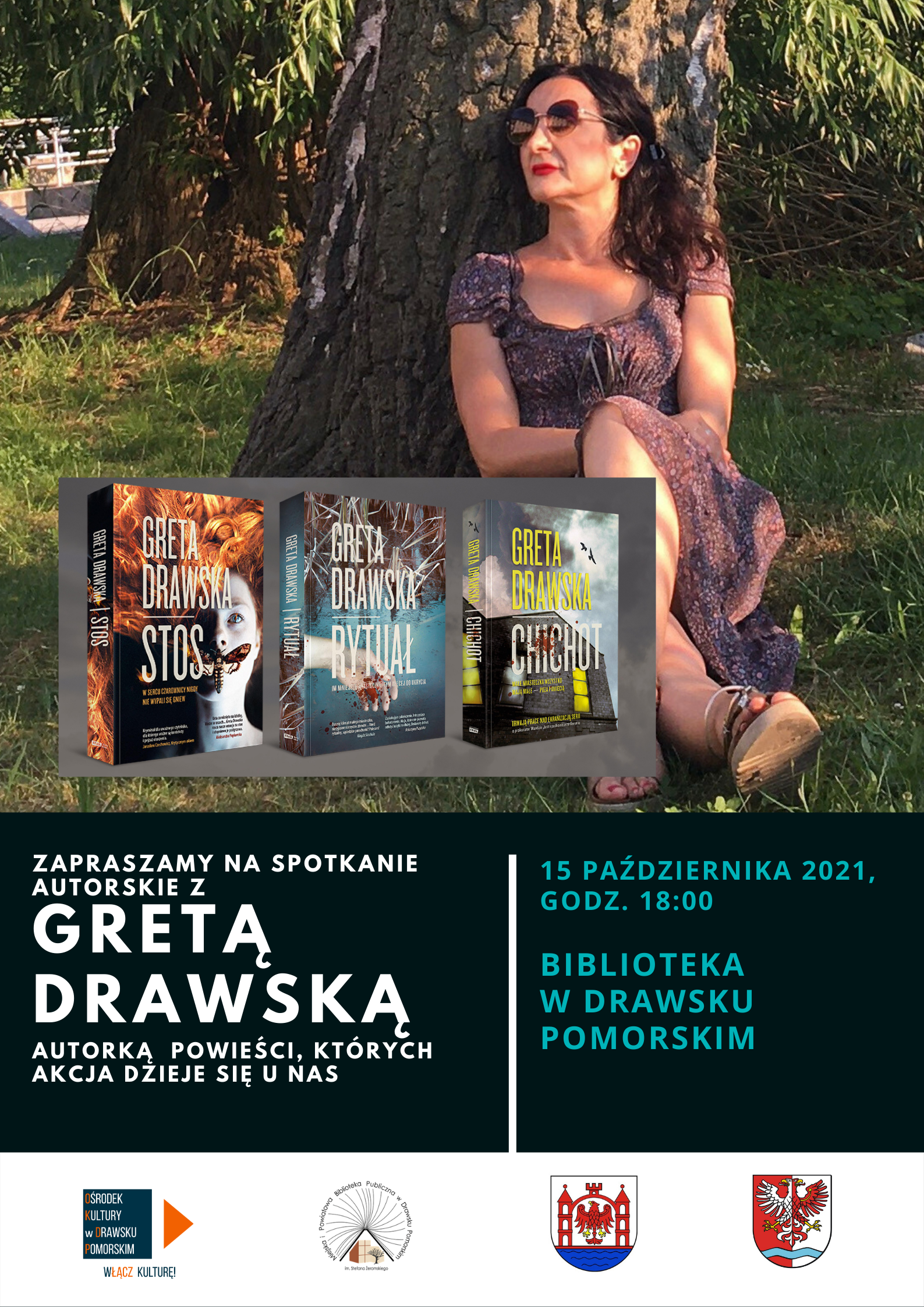 Plakat dotyczący spotkania autorskiego z Gretą Drawską Plakat dotyczący spotkania autorskiego z Gretą Drawską