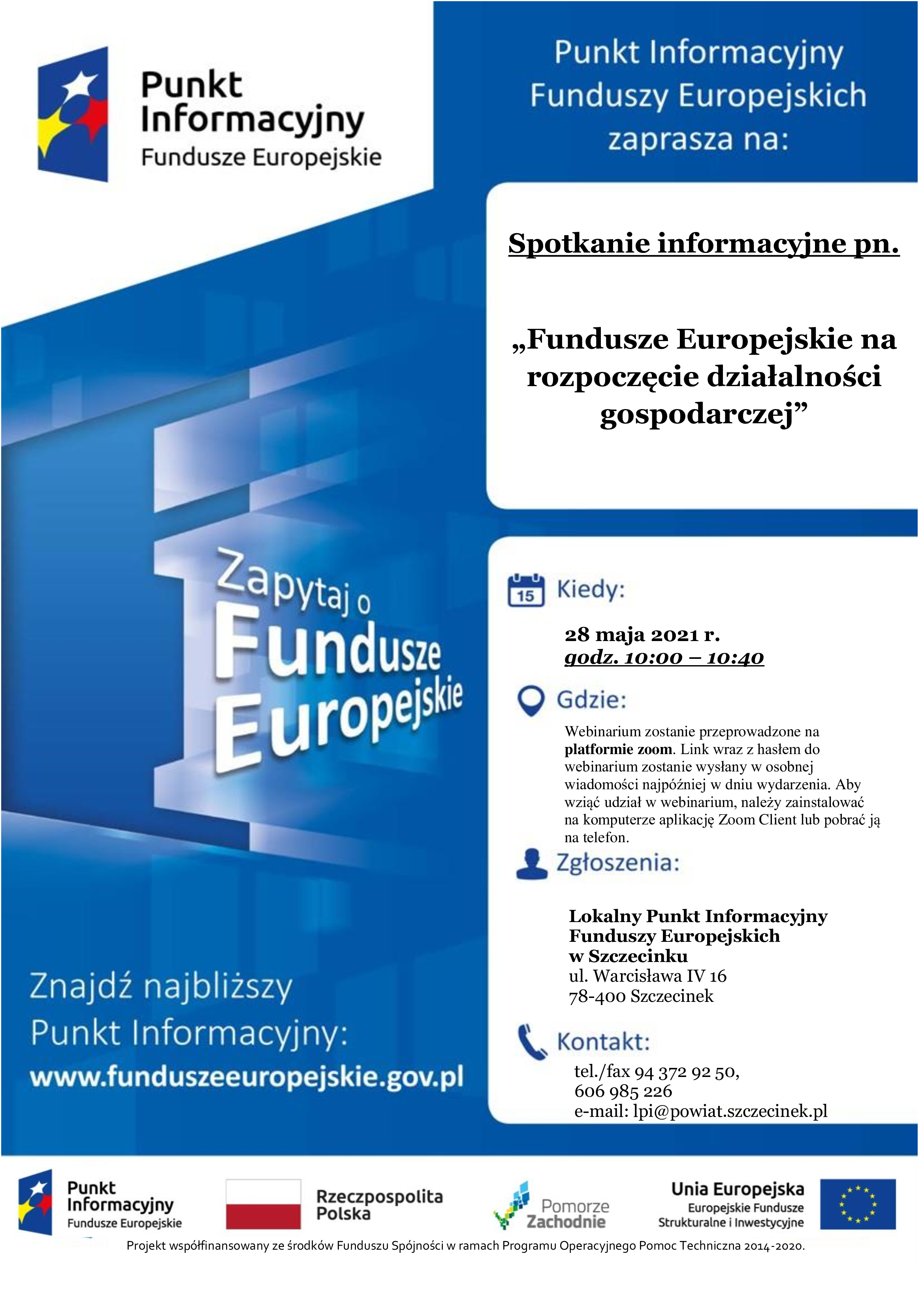 Plakat dotyczący webinarium