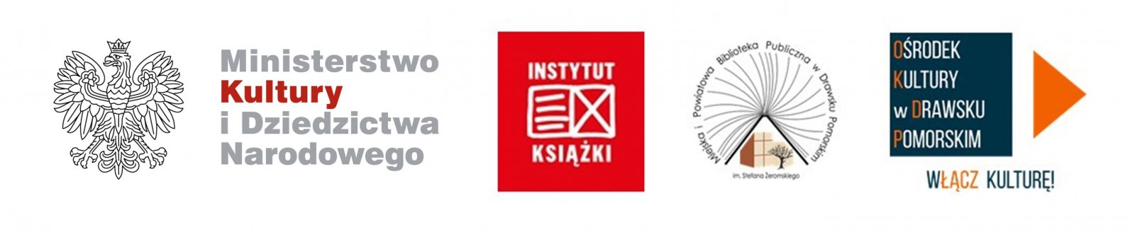 Logotypy Konkursy w&nbsp;drawskiej bibliotece