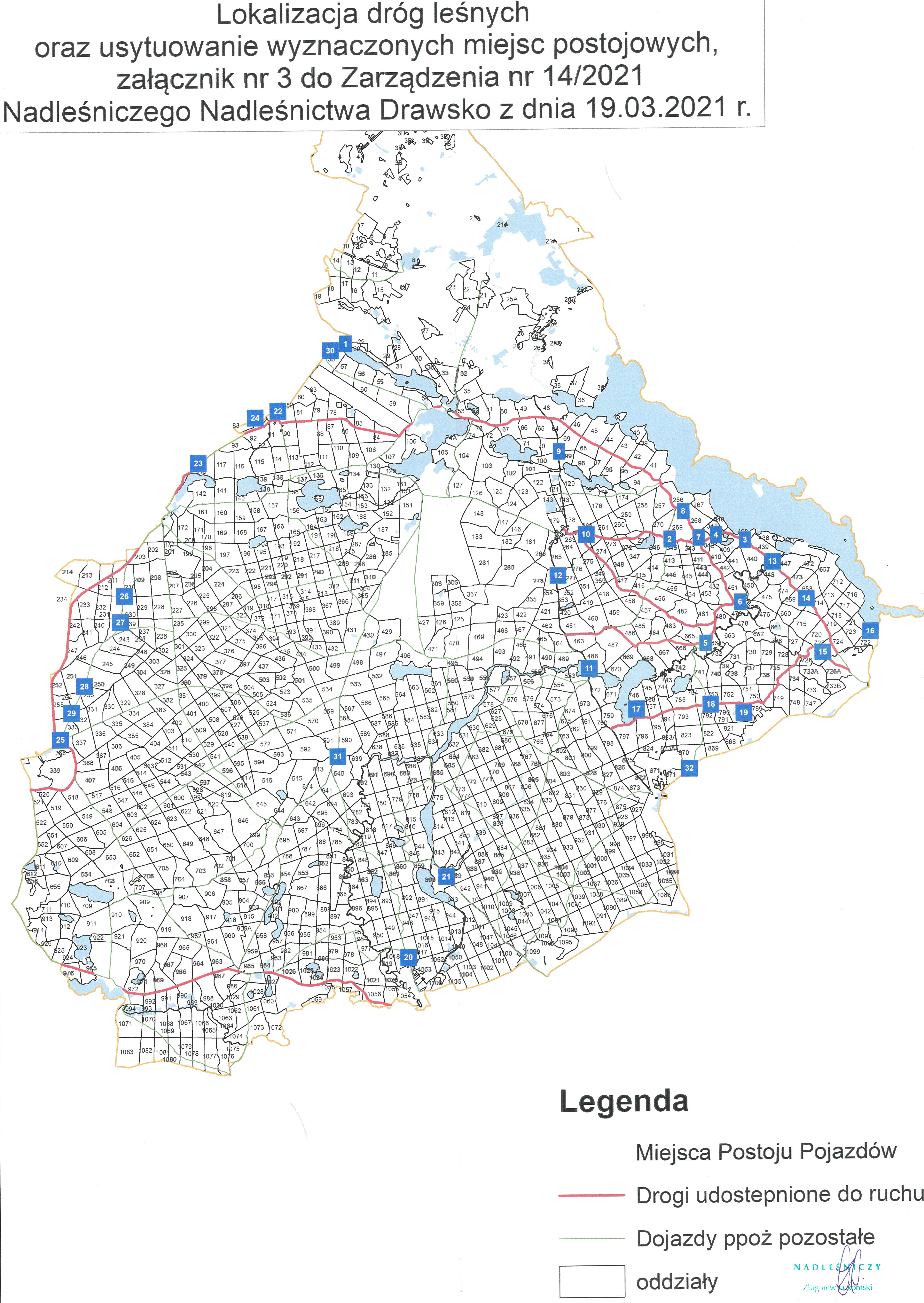 Mapa dróg leśnych