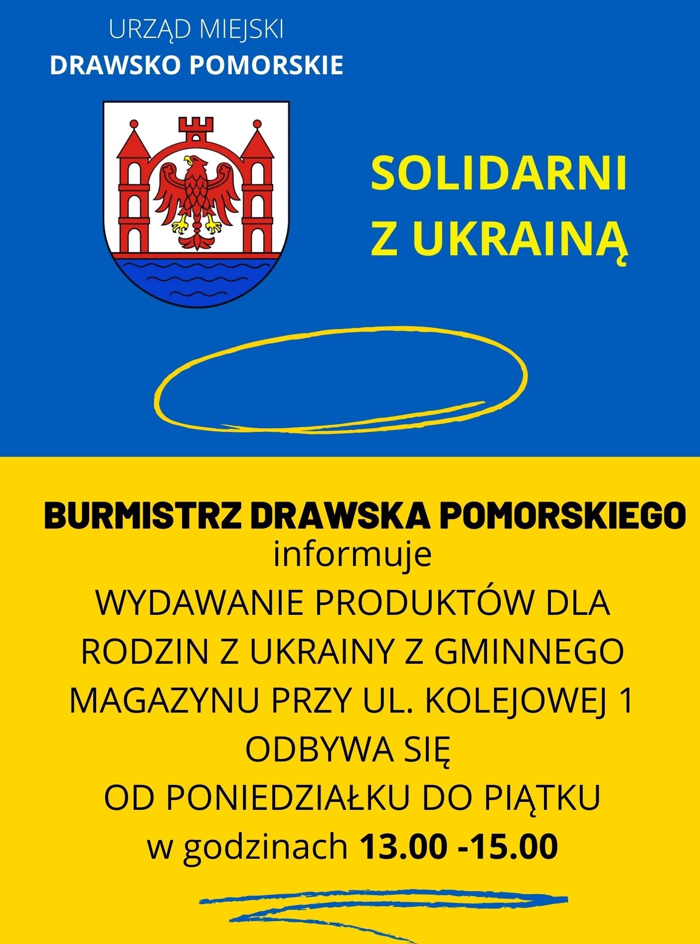informacja,dary dla Ukrainy,urząd miejski,logo