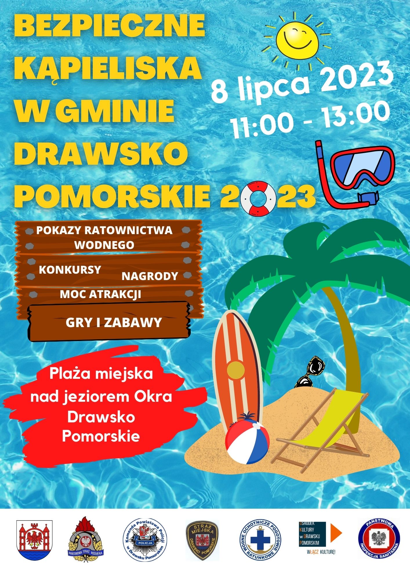 BEZPIECZNE_WAKACJE_DRAWSKO_POMORSKIE_2023_plakat