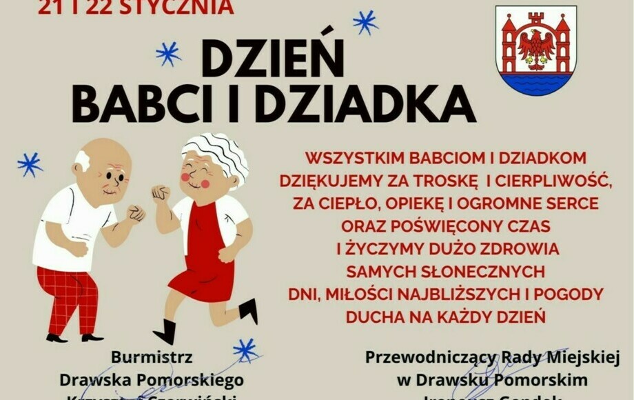 Życzenia Z Okazji Dnia Babci I Dnia Dziadka Um Drawsko Pomorskie 5741