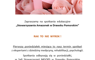 Zdjęcie do Stowarzyszenia Amazonek w Drawsku Pomorskim zaprasza na  wyjazd do ZCO w Szczecinie na badania mammograficzne  w ramach akcji profilaktyki raka piersi