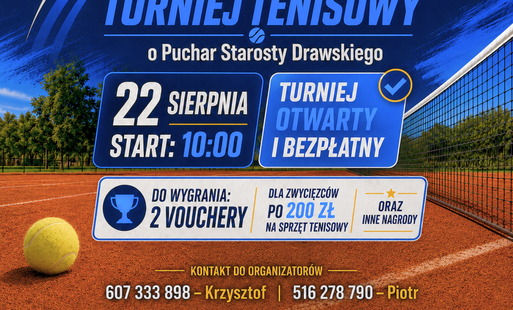 Zdjęcie do Turniej Tenisowy o Puchar Starosty Drawskiego