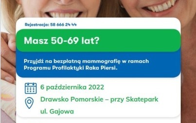 Zdjęcie do Bezpłatna mammografia dla kobiet w wieku od 50 do 69 lat