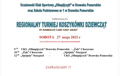 Zdjęcie do Regionalny Turniej Koszyk&oacute;wki Dziewcząt