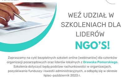 Zdjęcie do Bezpłatne szkolenia dla lider&oacute;w III sektora w Drawsku Pomorskim!