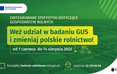 Zdjęcie do Weź udział w badaniu GUS i zmieniaj polskie rolnictwo!